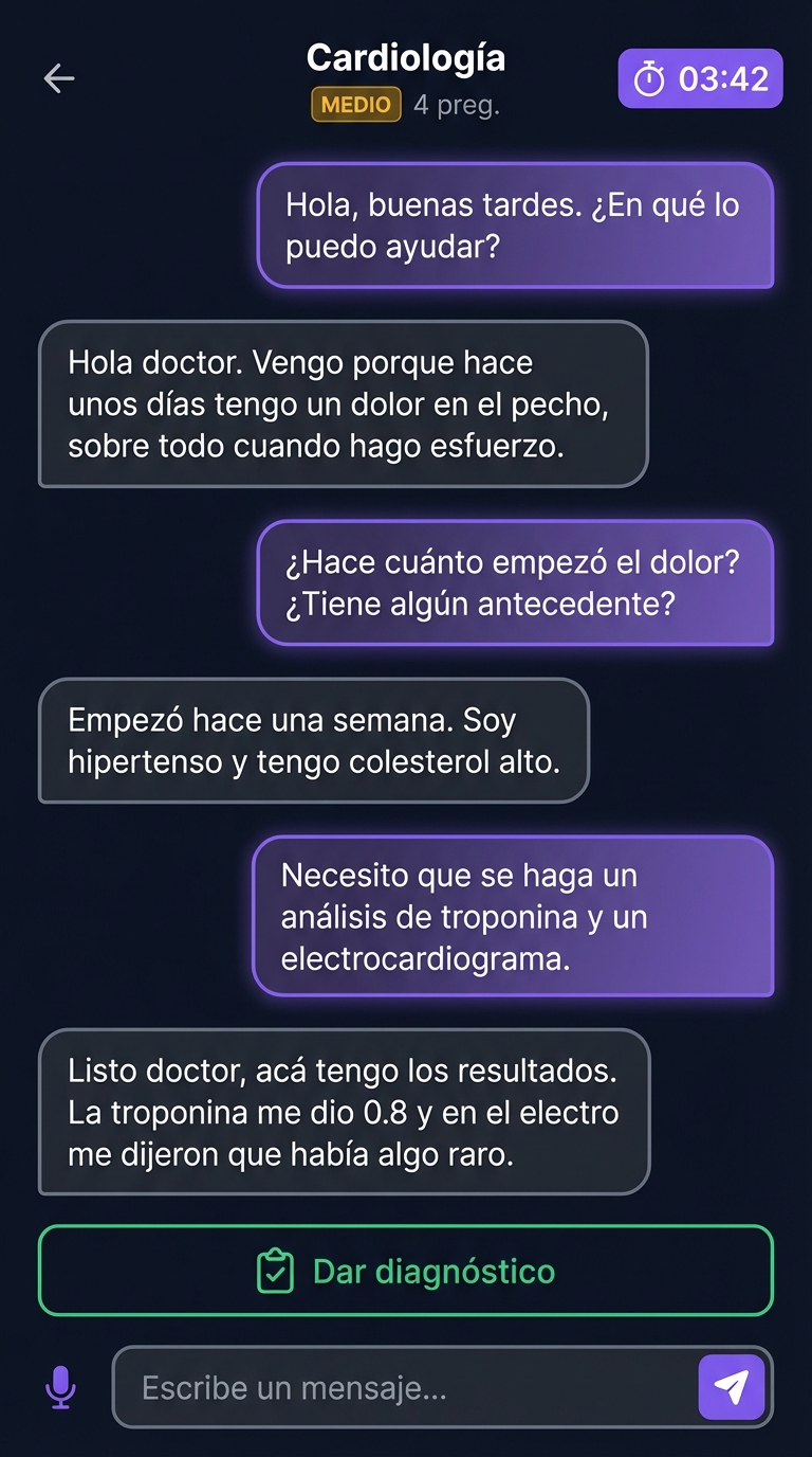 Simulación Clínica - Chat
